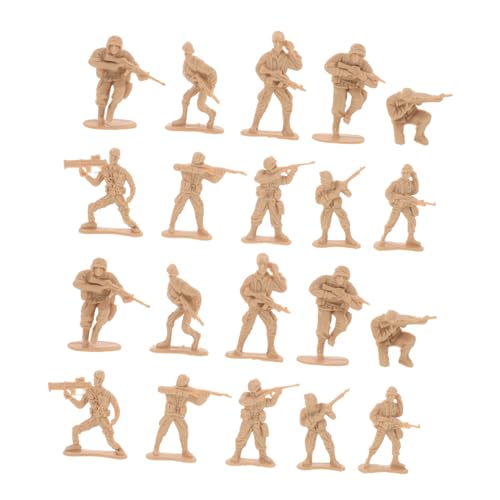 YARNOW 100 Stück Soldatenmodell Modellsoldaten Miniaturfiguren Mini -Soldaten Model Actionfiguren für Jungen Minisoldaten winzige Soldatenfiguren winzige Figuren Plastik Gelb von YARNOW