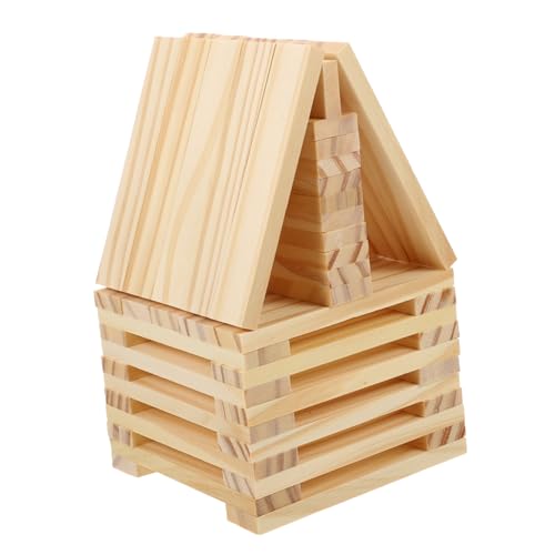 YARNOW 100 Stück Teiliges Holzspielzeug Balancierende Bauklötze für Pädagogisches Koordination und Kreativität für Drinnen und Draußen von YARNOW