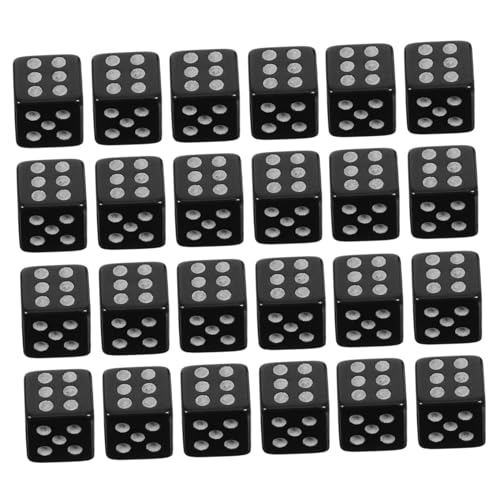 YARNOW 100 Stück Teiliges Mini Würfel Schwarz Kleine Kunststoffwürfel Klare Punkte Präzise Markierungen für Brettspiele Partys Familien und Lernspiele von YARNOW