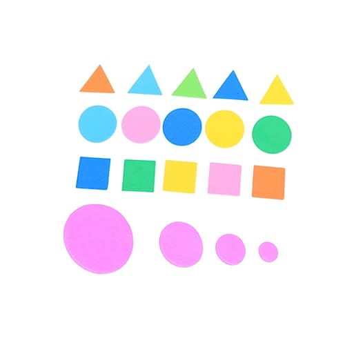 YARNOW 1000 Stück Bunte Selbstklebende Geometrische Aufkleber für Bastelprojekte und Kreative Designs für Scrapbooking und Lernspiele von YARNOW