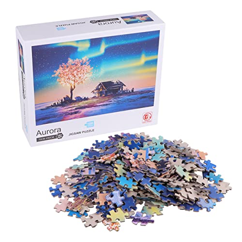 YARNOW 1000 Stück Teiliges Puzzle Spielzeugset für Pädagogisches Rätsel für Stressabbau Farbenfrohe Designs für Kreative Ab Jahren von YARNOW