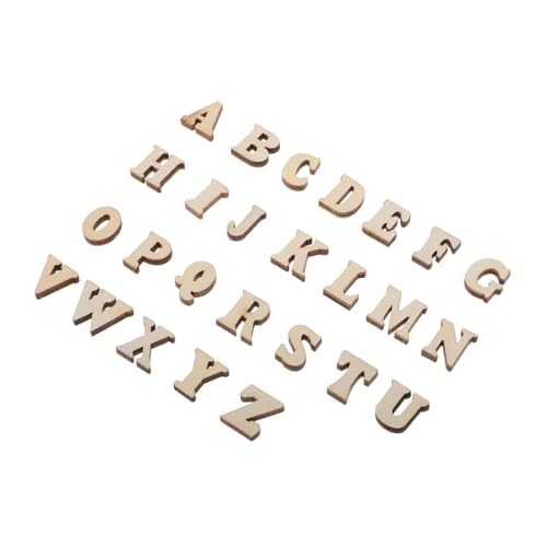 YARNOW 104Stücke Unvollendete Holzbuchstaben Für DIY Bastelprojekte Kleine Alphabetbuchstaben Aus Naturholz Für Kreative Lernaktivitäten Und Kinderzimmer Dekoration von YARNOW