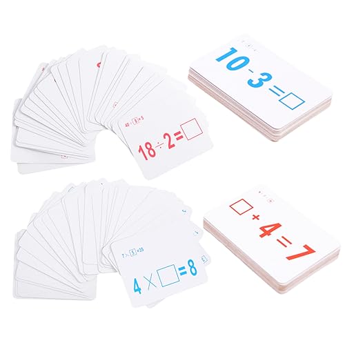 YARNOW 108 Stück Teiliges Spanischer Rechenkarten für Lernkarten mit Digitalen Rechenbildern für Frühe Bildung zur Mathematischer Fähigkeiten und Kreativen von YARNOW