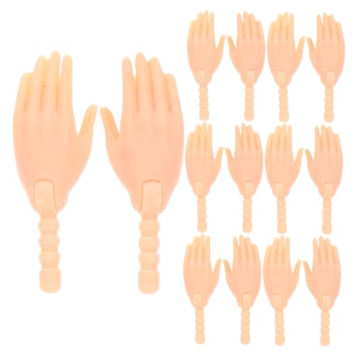 YARNOW 10Paare Realistische Puppenhand Ersatzteile Gelenkpuppenhand Zubehör Für Puppenbau Weiche Kunststoffhände Für Minipuppen Heimwerker Und Profis von YARNOW