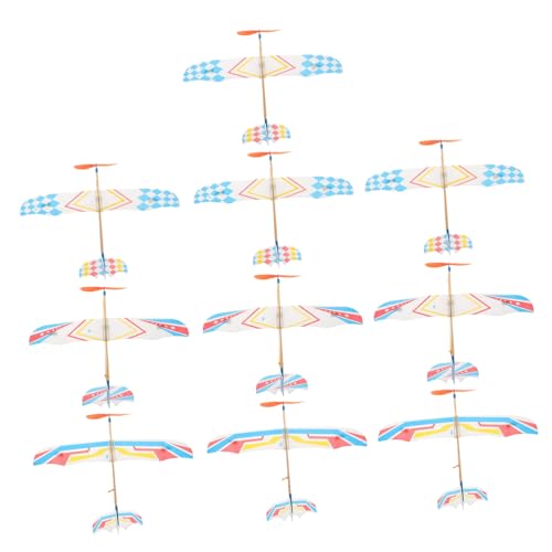 YARNOW 10Stücke Gummibetriebene Flugzeugmodelle Pädagogisches für Fördert DIY Fähigkeiten und Interaktion für Outdoor Spiele und Partys von YARNOW