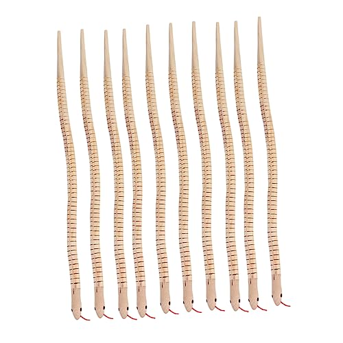 YARNOW 10Stücke Holzschlangen Flexible Realistische Schlangen Für Reptilien Geburtstagsfeiern Halloween Und Partyzubehör Hochwertiges Sicheres Material von YARNOW