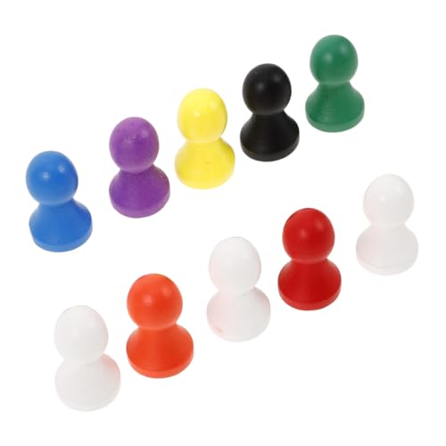 YARNOW 10Stücke Holzspielsteine Bunten Farben für Schach und Andere Brettspiele Spielkomponenten für Partys und Desktop Spiele Leicht und Kompakt für Verschiedene Spiele von YARNOW