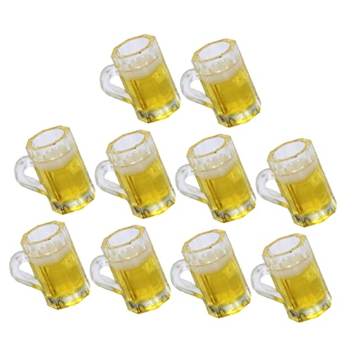YARNOW 10Stücke Mini Bierbecher Bierkrüge Aus Hochwertigem Harz Für Puppenhaus Dekoration Realistische Modelle Für Kreative DIY Projekte Und Szenen von YARNOW