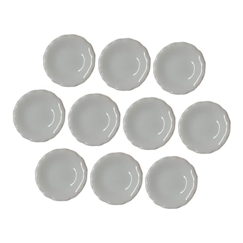 YARNOW 10Stücke Mini Geschirr aus Dekorative Platten für Puppenhaus Kreatives Bastelset für Multifunktionale Miniaturspielzeuge für Küchen und Wohnzimmereinrichtung YARNOW 10Stücke Mini Geschirr aus Dekorative Platten für Puppenhaus Kreatives Bastelset für Multifunktionale Miniaturspielzeuge für Küchen und Wohnzimmereinrichtung von YARNOW
