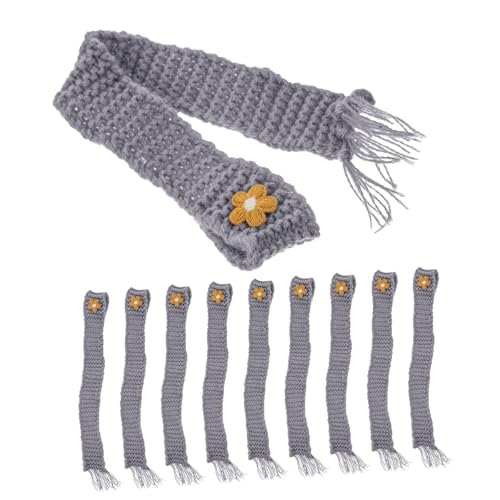 YARNOW 10Stücke Mini Schal Verstellbare Dekorative Schals Für Puppen Weinflaschen Und DIY Projekte Aus Weichem Langlebigem Garn Kreative Bastelideen von YARNOW