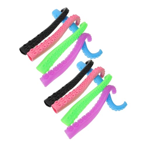 YARNOW 10Stücke Octopus Tentakel Fingerspitzen für Kreative Fingerpuppen Zufälligen Farben Langlebig und Sicher für Partys und Spielspaß von YARNOW