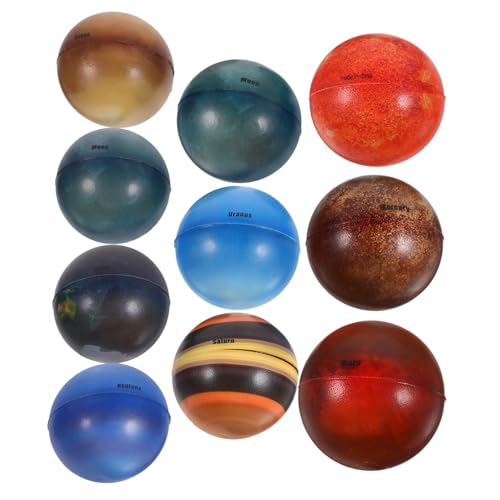 YARNOW 10Stücke Planetenball Elastische Stressbälle Für Schaumstoffspielzeug Zur Druckentlastung Für Bildung Und Partygeschenke Wissenschaftliche Planetenmodelle von YARNOW