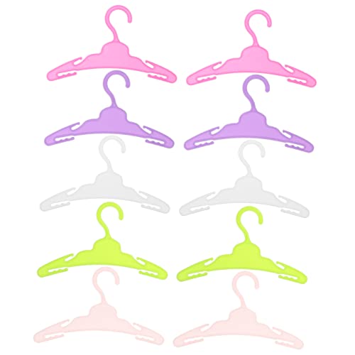 YARNOW 10Stücke Puppenbekleidungsbügel Mini Kleiderbügel Für Puppen Puppenschränke Und Puppenhaus Dekoration Elegante Und Praktische Aufbewahrungslösung von YARNOW