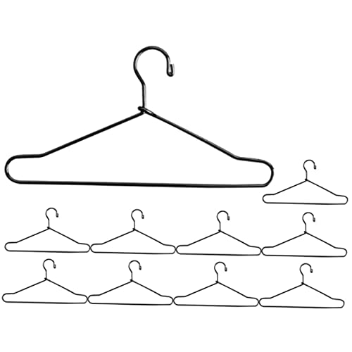 YARNOW 10Stücke Puppenkleiderbügel Aus Metall Schwarze Babykleiderbügel Für Puppenbekleidung Für Kleine Kleider Und Accessoires von YARNOW