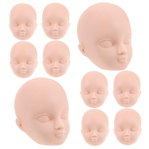 YARNOW 10Stücke Puppenköpfe für Make Up Übungen Kunststoff Puppenteile für DIY Projekte Leicht und Sicher für Bastelarbeiten und Kindergeschenke YARNOW 10Stücke Puppenköpfe für Make Up Übungen Kunststoff Puppenteile für DIY Projekte Leicht und Sicher für Bastelarbeiten und Kindergeschenke von YARNOW