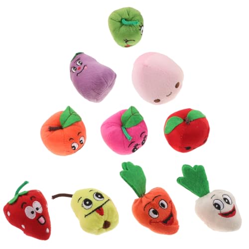 YARNOW 10Stücke Teiliges Fingerpuppen Aus Handpuppen Für Obstmotiven Für Geschichtenerzählen Und Frühe Bildung Lustiges Lernspielzeug Für Kleine von YARNOW