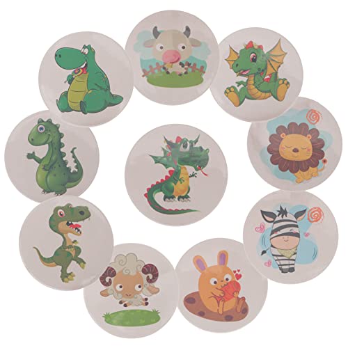 YARNOW 10Stücke Töpfchenaufkleber Mit Tieren Cartoon Tier Design Farbwechselnde Aufkleber Für Töpfchentraining Von Kleinkindern Für Jungen Designs von YARNOW