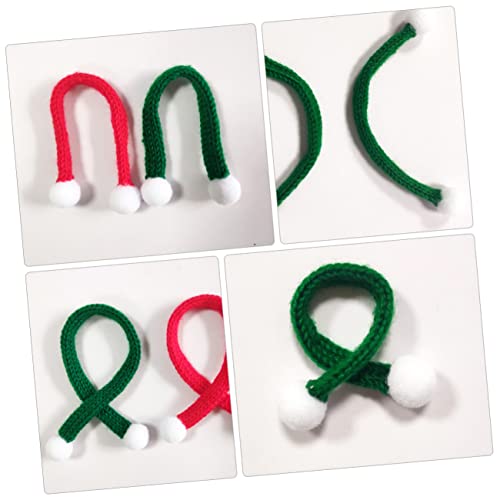 YARNOW 10Stücke Weihnachtsdeko Teiliges Mini Schals Für Puppen Und Rote Wollschals Zur Dekoration Von Flaschen Und Verpackungen Für Festliche Anlässe Und Weihnachtsfeiern von YARNOW