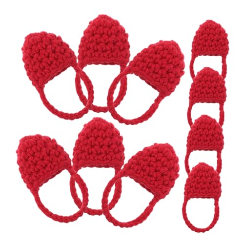YARNOW 10pcs Puppe Miniaturbeutel Miniatur -dollbeutel Statue Puppe Häkel Tasche Strickpuppenbeutel Kleine Beutel Puppe Entzückende Strickbeutel Kleine Handgefertigte Strickbeutel von YARNOW