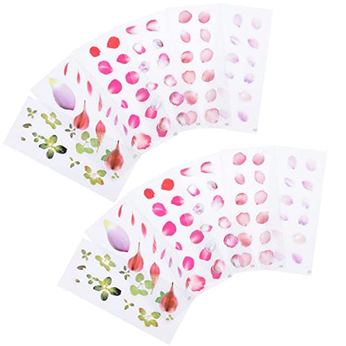 YARNOW 12 Blatt Transparente Pflanzen und Blütenaufkleber Selbstklebende Resin Dekorationssticker für Scrapbook und Tagebuchgestaltung für Kreative Bastelprojekte YARNOW 12 Blatt Transparente Pflanzen und Blütenaufkleber Selbstklebende Resin Dekorationssticker für Scrapbook und Tagebuchgestaltung für Kreative Bastelprojekte von YARNOW
