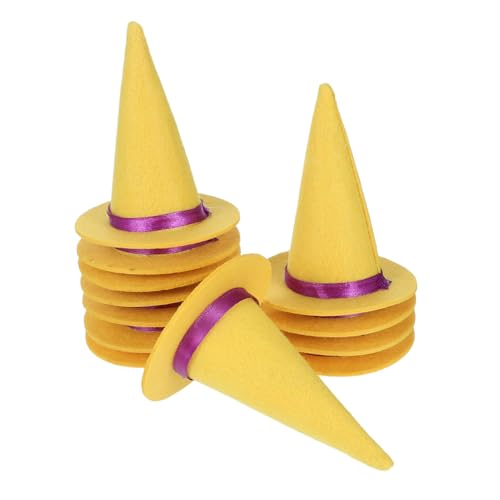 YARNOW 12 Mini-Hexenhüte Aus Filz: Flaschenaufsätze Für Halloween – Partydekorationen Für Feiertage Bastelarbeiten Kostümzubehör Und Tischdekorationen YARNOW 12 Mini-Hexenhüte Aus Filz: Flaschenaufsätze Für Halloween – Partydekorationen Für Feiertage Bastelarbeiten Kostümzubehör Und Tischdekorationen von YARNOW