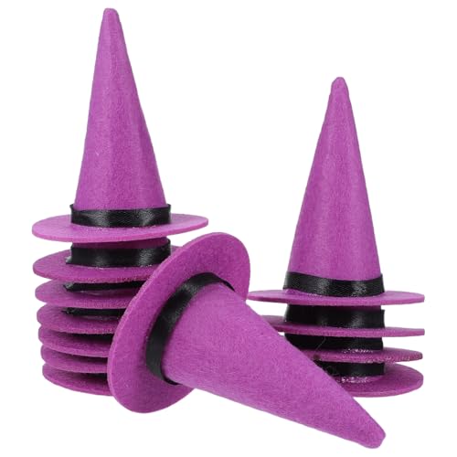 YARNOW 12 Mini-Hexenhüte Aus Filz: Flaschenaufsätze Für Halloween – Partydekorationen Für Feiertage Bastelarbeiten Kostümzubehör Und Tischdekorationen YARNOW 12 Mini-Hexenhüte Aus Filz: Flaschenaufsätze Für Halloween – Partydekorationen Für Feiertage Bastelarbeiten Kostümzubehör Und Tischdekorationen von YARNOW