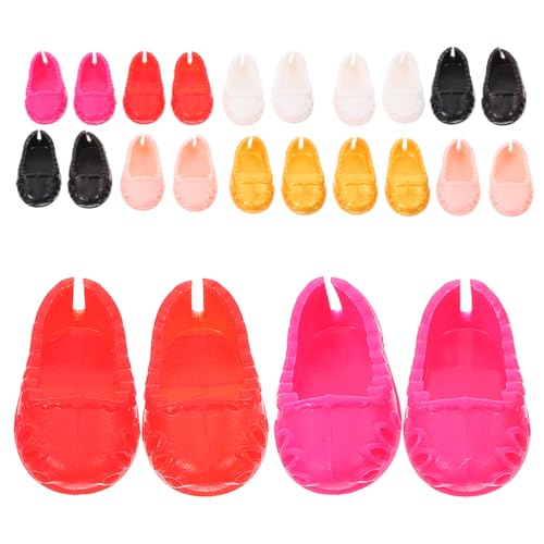 YARNOW 12 Paare Schuhe Puppenschuhe Zum Basteln Mini-Schuh- Puppenspielzeugschuhe Miniaturschuh Anziehschuhe Mini-Schuhe Selber Machen Schuhe Für Puppen Plastik von YARNOW