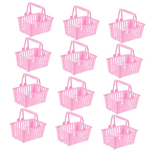 YARNOW 12 Stück Einkaufskorb- Mini-einkaufskorb Für Mini- -einkaufskorb Massenspielzeug Für Körbe Kinderspielzeug Kleinkindspielzeug Rosa Plastik YARNOW 12 Stück Einkaufskorb- Mini-einkaufskorb Für Mini- -einkaufskorb Massenspielzeug Für Körbe Kinderspielzeug Kleinkindspielzeug Rosa Plastik von YARNOW