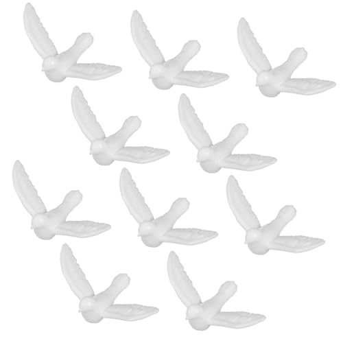 YARNOW 12 Stück Kleines Weißes Taubenmodell Kleine Taubenspielzeuge Modelle Künstlich Ornamente Modellieren Kind Mini Winzig Kleine Taubenfigur Falscher Vogel Harz von YARNOW