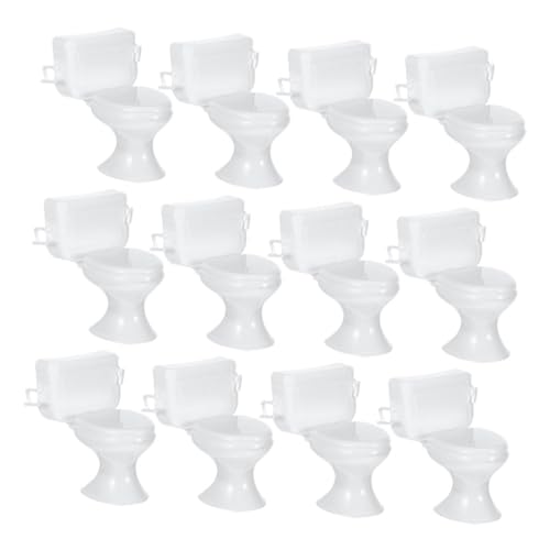 YARNOW 12 Stück Maßstab Stabile Puppenhaus Badezimmermöbel für Basteln und Realistische Badezimmerdekoration von YARNOW