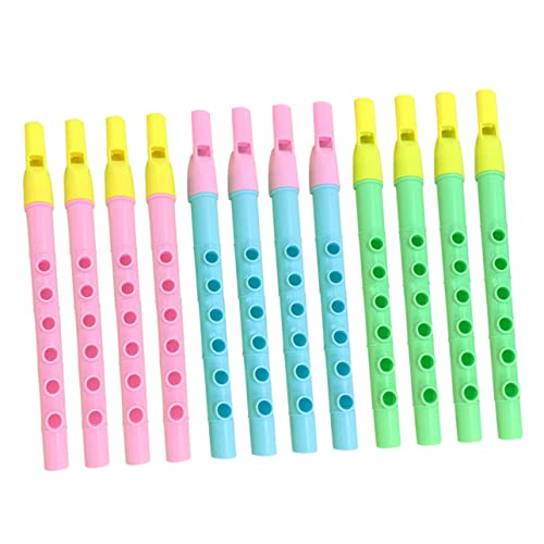 YARNOW 12 Stück Mini-Recorder Musikinstrumente für Kleinkinder Blockflöte Kinderrekorderinstrument Musikinstrumente für Kinderinstrumente Kinderflöte Zufällige Farbe von YARNOW