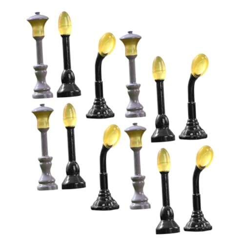 YARNOW 12 Stück Mini Straßenlampen Modell Teiliges Dekorative Laternen für Puppenhaus und Sandtisch Zubehör Beleuchtende Miniaturstraßenlaternen für Garten und Landschaftsdekoration YARNOW 12 Stück Mini Straßenlampen Modell Teiliges Dekorative Laternen für Puppenhaus und Sandtisch Zubehör Beleuchtende Miniaturstraßenlaternen für Garten und Landschaftsdekoration von YARNOW