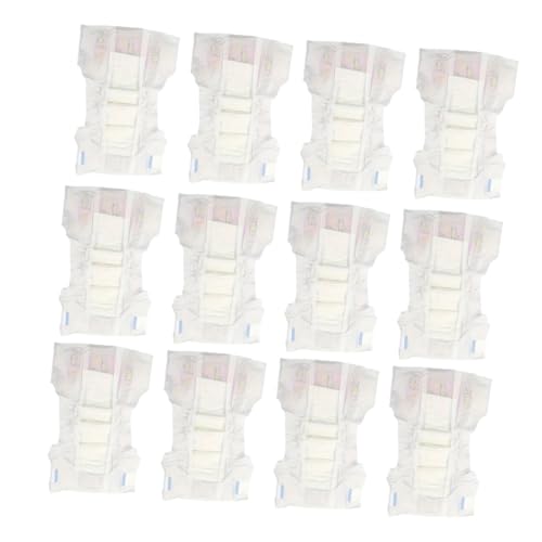 YARNOW 12 Stück Puppen Anziehwindeln Realistisches Babypuppen Zubehör Babypuppen Zubehör Für Kleinkinder Babypuppen Zubehör Für Puppenhäuser PVC Rosa von YARNOW