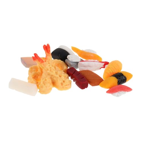 YARNOW 12 Stück Sushi-Modell Mini-Modell für Japanisches Essen Simulation von Essensrequisiten Mini Hausmannskost Puppenhausdekoration Mini-Hausnahrungsverzierung Plastik von YARNOW