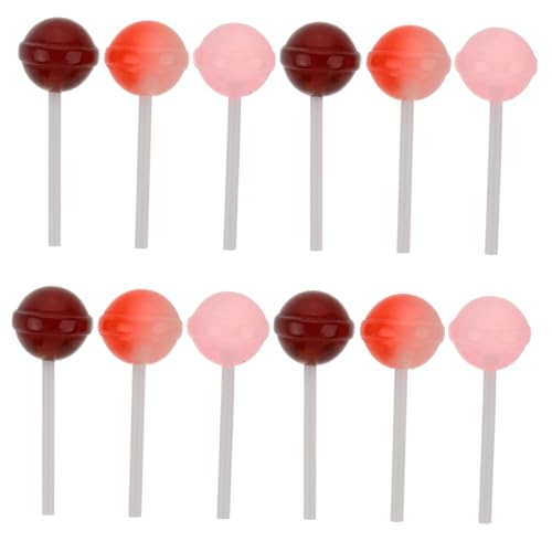 YARNOW 12 Stück Teiliges Dekorative Simulations Lutscher aus Leichtem Strapazierfähigem Material Wiederverwendbar Farblich Gemischt in Rot und Braun als Candy Prop und Party Deko YARNOW 12 Stück Teiliges Dekorative Simulations Lutscher aus Leichtem Strapazierfähigem Material Wiederverwendbar Farblich Gemischt in Rot und Braun als Candy Prop und Party Deko von YARNOW
