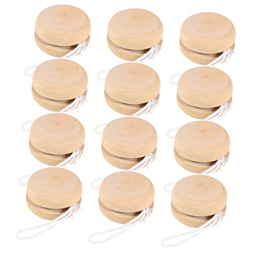 YARNOW 12 Stück Teiliges Handbemalter Holz Yo Yo Bälle Robustes DIY für Kompakte Sicherer Naturholz Material für Kreative Freizeit und Partydekoration YARNOW 12 Stück Teiliges Handbemalter Holz Yo Yo Bälle Robustes DIY für Kompakte Sicherer Naturholz Material für Kreative Freizeit und Partydekoration von YARNOW