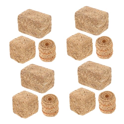 YARNOW 12 Stück Teiliges Mini Heuballen aus Robustem Holz Wetterfest und Langlebig Realistische Rustikale Strohballen für Puppenhaus Dekoration Kreative Bastelideen und Herbstliche von YARNOW