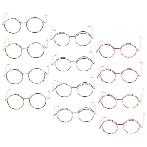 YARNOW 12 Stück Teiliges Mini Puppenbrillen aus Kupferdraht Bastelbrillen Roségold für DIY Puppenzubehör und Kreative Gestaltung von Puppenlooks von YARNOW