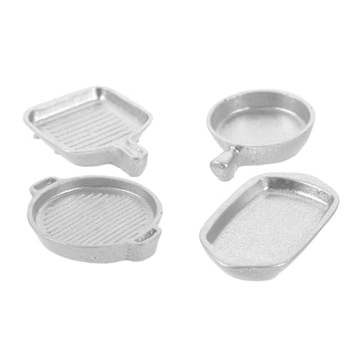 YARNOW 12 Stück Teiliges Miniatur Bratpfannen aus Metall Detailgetreues Puppenhaus Zubehör Kompakte Mini Pfannen Handgefertigtes Miniatur für DIY Minihäuser und Fotorequisiten von YARNOW