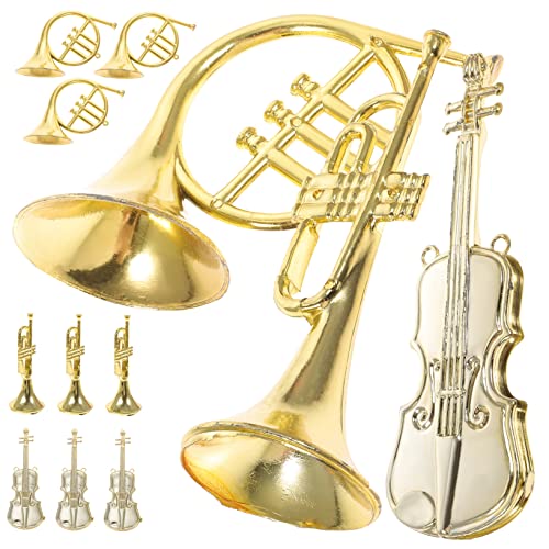 YARNOW 12 Stück Teiliges Miniatur Violinenspielzeug Weihnachtsbaum Anhänger aus Musikinstrument Weihnachtsdeko DIY Bastelset für Festliche Christbaumdekoration YARNOW 12 Stück Teiliges Miniatur Violinenspielzeug Weihnachtsbaum Anhänger aus Musikinstrument Weihnachtsdeko DIY Bastelset für Festliche Christbaumdekoration von YARNOW