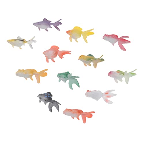 YARNOW 12 Stück Teiliges Simulierte Goldfisch Spielzeuge Realistische Tiermodelle für Lernspielzeug Aquarium Dekoration und Bastelmaterial Zufällige Farbe von YARNOW