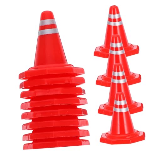 YARNOW 12 Stück Teiliges Verkehrshindernis Sandspielzeug DIY Simulation Straßenkegel für Verkehrserziehung und Modellbau Wetterfest und für Kreative Spielstunden von YARNOW