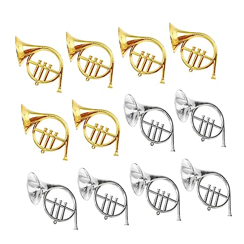 YARNOW 12 Stück Teiliges Weihnachtsbaum Ornament Musikinstrumente Leichte Deko Silber und Gold Kompakt und Sicher als Christbaumschmuck und Kreative Raumdekoration von YARNOW
