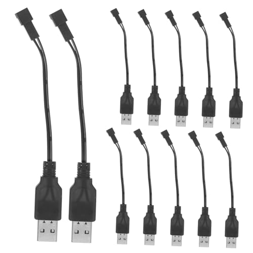 YARNOW 12 Stück USB Ladekabel Kurzadapter für Elektrisches Bubble Machine Rc Auto Zubehör Sicher Schnell Ladegerät USB Stromversorgungskabel von YARNOW
