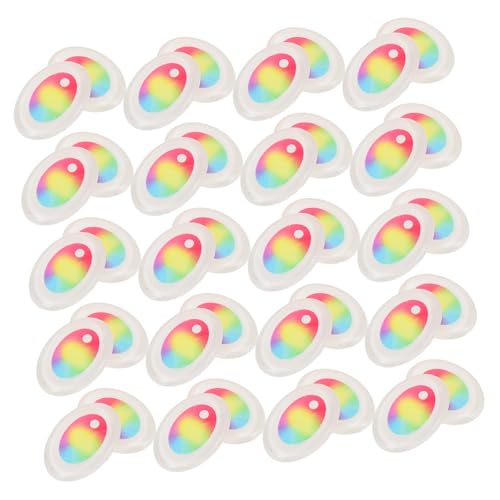 YARNOW 120 Stück Generation Regenbogenfarbene Sicherheitsaugen für Kuscheltiere Realistische Einfach zu Ersetzende Plüschspielzeugaugen für Puppen DIY Bastelprojekte und Stofftiere von YARNOW