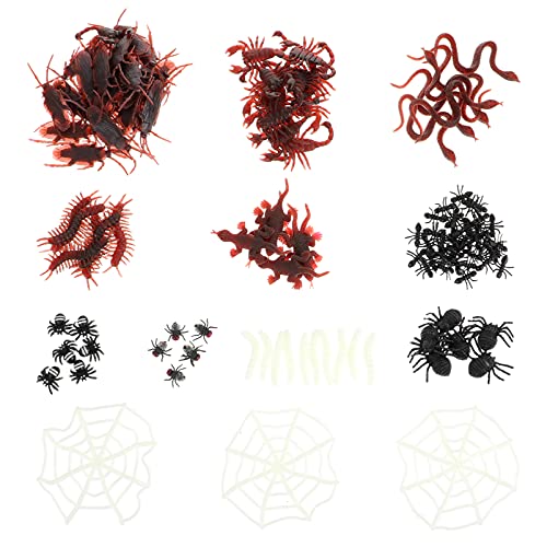 YARNOW 128Stücke Halloween Streichspielzeug Realistische Insekten Und Würmer Für Halloween Dekoration Und Streiche Simulation Insekten Für Erwachsene von YARNOW