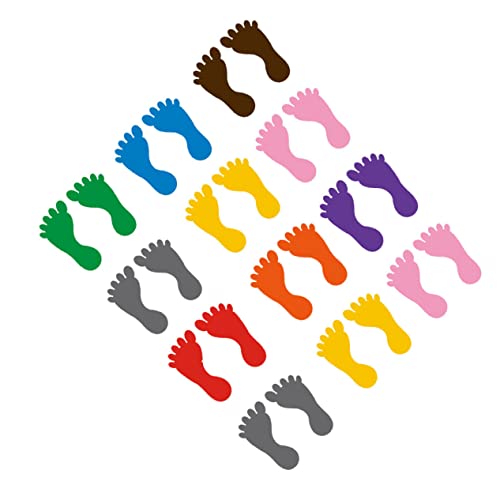 YARNOW 12Paare Aufkleber für Boden PVC Dekorationen für Kindergarten und Spielzimmer rutschfest Selbstklebend Vielseitig Einsetzbar Einfach von YARNOW