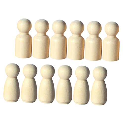 YARNOW 12Stücke DIY Holzpuppe Dekorative Puppen für Szenenlayout für Mikrolandschaftsdekoration und Puppenhausfiguren Kreatives für Kinderzimmergestaltung von YARNOW