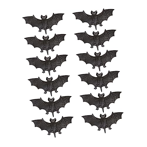 YARNOW 12Stücke Fledermaus Dekoration Für Halloween Realistische Fledermaus Requisiten Für Party Und Zuhause Deko Umweltfreundliches Material Für Bar Und Club von YARNOW