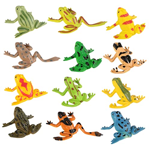 YARNOW 12Stücke Frosch Modell Stress für Realistische Nachahmung Spielzeuge für Party Deko und Stressabbau für Freunde von YARNOW